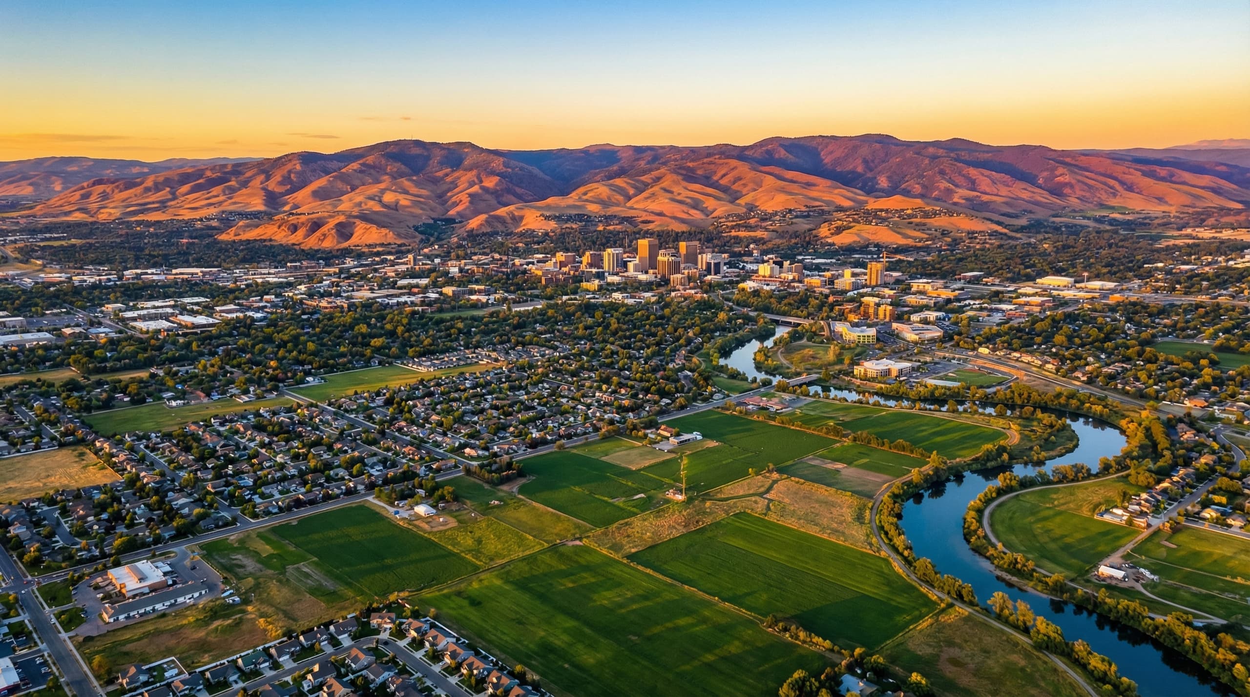 Treasure Valley Idaho aerial view