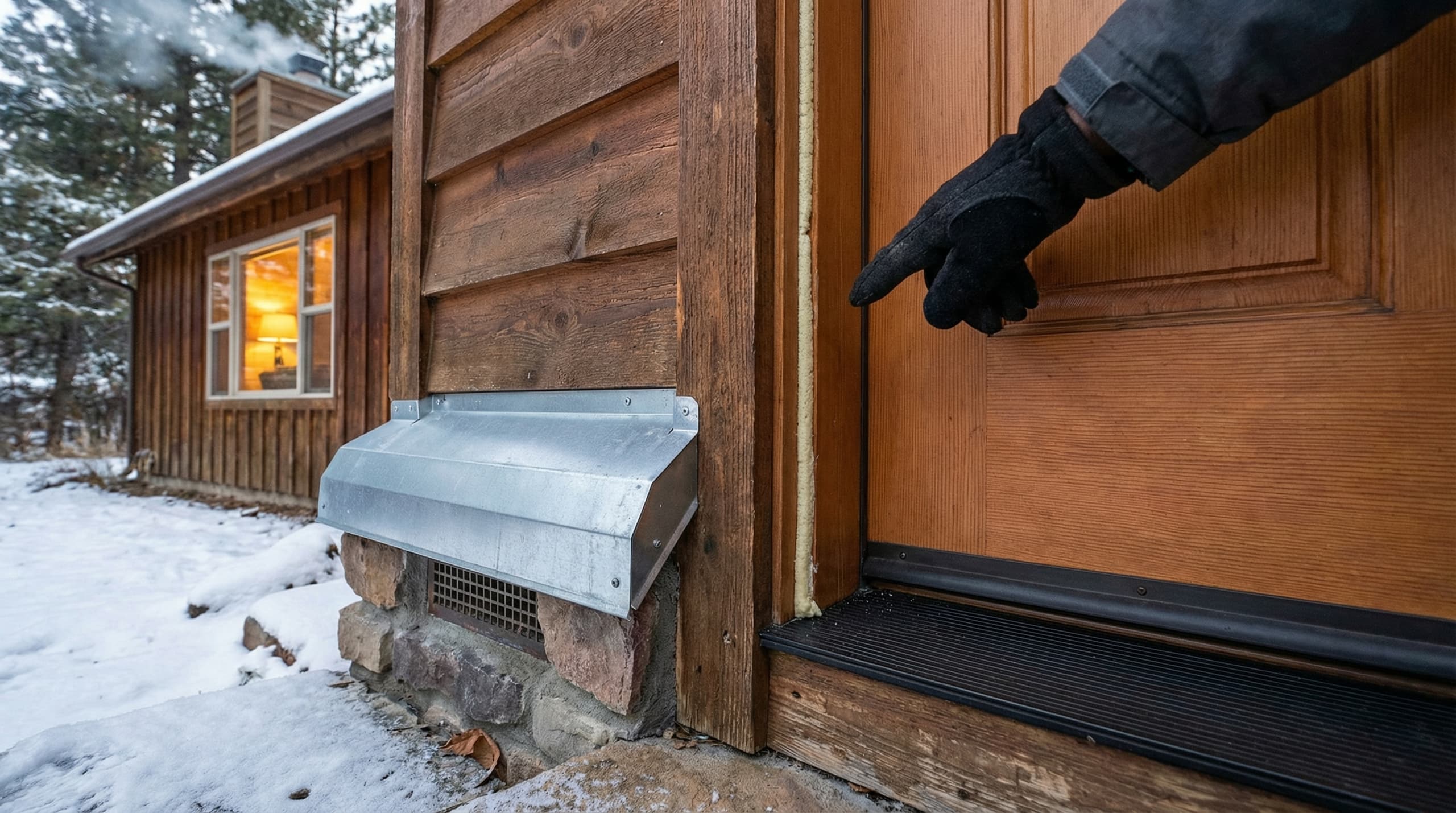 Sealed home exterior in winter - mouse prevention for Idaho homes