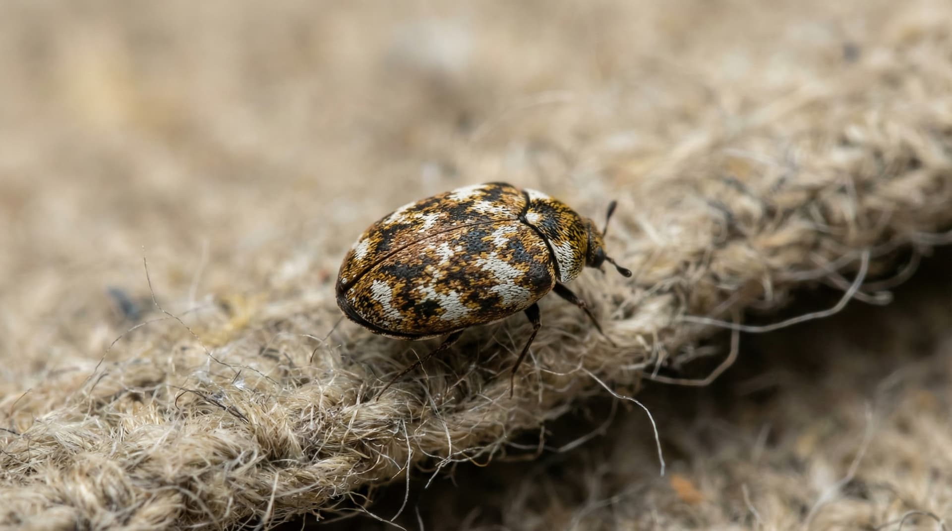 Carpet Beetles - showing key features for identification